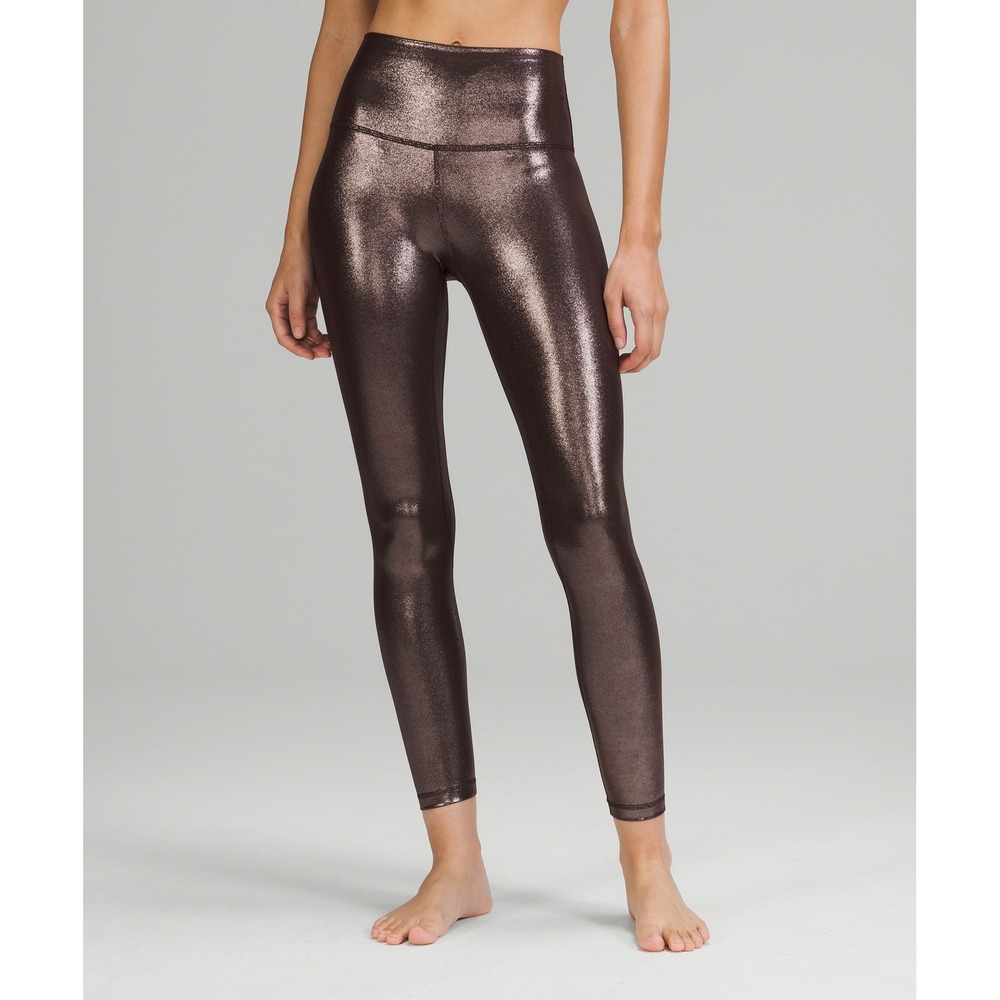 Lululemon Align High-Rise Pant 8 Radiate Foil French Press Metallic Yoga 25"
